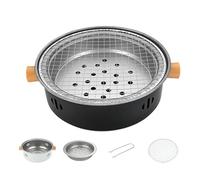 Grilles de barbecue en métal pratiques avec base antidérapante stable Ensemble de grilles rondes de camping pour une utilisation extérieure sûre sur n ' importe quel terrain Ensemble de barbecue