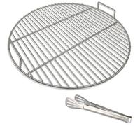 Grilles de barbecue Ronde-en Acier Inoxydable 304 avec Pince à Barbecue, 44,5 cm de diamètre, Convient barbecue boule Weber 18""