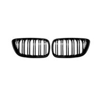Grilles de calandre avant Compatible Avec BMW Pour F22 Pour F23 2014 2015 2016 2017 2018 2019 Grille De Pare-chocs Avant De Voiture À Barre Verticale Simple Ou Double(Double line black)
