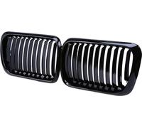Grilles de calandre M Style pour BMW E36, Paire de grilles de calandre avant, Noir brillant