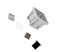 Grilles de camping portables en acier inoxydable - Chauffage rapide - Télescopiantes - Pour jardin, randonnée, plage, fêtes de petite taille