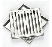 Grilles de Drainage Carrées, Couvercle de Regard et Cadre Amovibles, Grille Caillebotis Extérieure pour Allée/Terrasse/Douche/Sous-sol(20 * 20cm/8 * 8in)