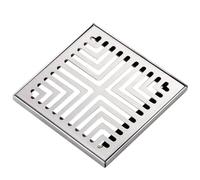 Grilles De Drainage en Acier Inoxydable 304, Couvercles De Caniveaux avec Cadre, Grilles De Gouttières, Bouches D'égout Carrées pour Jardin Et Terrasse(Silver C,25x25cm)