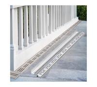 Grilles de Drainage en Acier Inoxydable,Kit de Drainage Tranchée,Drainage Et Grilles Amovibles,Déviateur de Caniveau D'Égout Commercial,Drain de Sol Mince pour Jardin,Terrasse,Salle de Bain,Jardin (1
