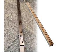 Grilles de Drainage Fines Et Peu Profondes de 99 Cm de Long avec Grille Métallique,Système de Drainage Extérieur pour Tranchées,Jardin,Terrasse,Piscine,Trottoir,Garage (Lot de 1,Couleur Or Rose)