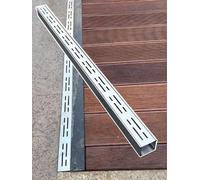 Grilles de Drainage Minces pour Cour arrière - Caniveau de 1,212 m avec Ruban adhésif, pour Dalles de béton et piscines (210 cm), 7 m / 23 pi, 7 x 3 cm, résistantes aux intempéries