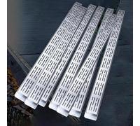 Grilles de Drainage pour Extérieur,Tuyaux de Drainage Étroits en Acier Inoxydable,Lot de 3,5,6,7,8,9 Ou 10 Pièces,Système de Drainage Tranchée Robuste pour Jardin,Couvercle de Gouttière (7 Pièces,L 8