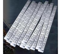 Grilles de Drainage pour Extérieur,Tuyaux de Drainage Étroits en Acier Inoxydable,Lot de 3,5,6,7,8,9 Ou 10 Pièces,Système de Drainage Tranchée Robuste pour Jardin,Couvercle de Gouttière (10 Pièces,L