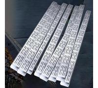 Grilles de Drainage pour Extérieur,Tuyaux de Drainage Étroits en Acier Inoxydable,Lot de 3,5,6,7,8,9 Ou 10 Pièces,Système de Drainage Tranchée Robuste pour Jardin,Couvercle de Gouttière (8 Pièces,6 C