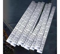 Grilles de Drainage pour Extérieur,Tuyaux de Drainage Étroits en Acier Inoxydable,Lot de 3,5,6,7,8,9 Ou 10 Pièces,Système de Drainage Tranchée Robuste pour Jardin,Couvercle de Gouttière (9 Pièces,L 8