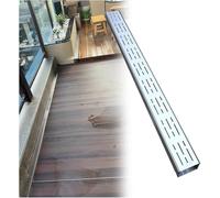 Grilles de Drainage pour Gouttières Souterraines de 1,2,3 Ou 4 Pouces de Large,Kit Mince pour Jardin Extérieur,Garage,Salle de Bain,Balcon,Cuisine,Acier Inoxydable Robuste (Noir/L X H 3,5 X 3 Cm)