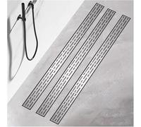 Grilles de Drainage pour Tranchées Fines en Acier Inoxydable,Lot de 3,pour Tranchées Et Allées avec Grille,Kit de Drainage pour Extérieur,Cuisine,Balcon (Argenté,Lot de 3)