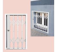 Grilles de fenêtre de sécurité pliables pour l'extérieur - Barres de fenêtre antivol pour sous-sols idéales pour greniers, abris de jardin et écuries de chevaux - Protection de porte coulissante