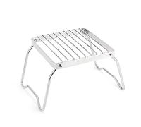 Grilles de feu de camp pliables portables en acier inoxydable pour camping, barbecue, support avec pieds pour la cuisine en plein air, la randonnée, pliable avec pieds, grille de camping, filet de
