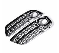 Grilles de feux pare-chocs Couvercle De Phare Antibrouillard Avant De Voiture Pour Maille En Nid D'abeille Calandre Compatible Avec A5 Pour Cabriolet 2010 2011(Chrome)