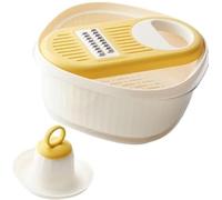 Grilles de fromage pour cuisine, Râpe, tamis de cuisine, trancheuse à oignons, trancheuse à carottes, outil multifonction, trancheuse à légumes(Yellow)