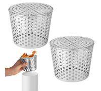 Grilles de gouttière en acier inoxydable, lot de 2, 90-110 mm, récupérateur de feuilles, protection de descente de gouttière, panier de récupération de feuilles, crépine,