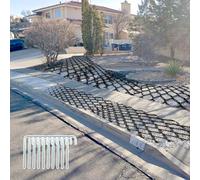 Grilles de Gravier en PEHD for la stabilisation des allées et des trottoirs - Hauteur de 2 ou 4 Pouces, système 40 x 40 cm avec piquets de Sol(36x60 in 4in H)