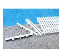 Grilles de Piscine, caniveaux antidérapants, grilles Professionnelles en ABS pour Piscine, Salle de Bain, terrasse et Cuisine - 15 m x 18 cm - Usage Domestique/Commercial