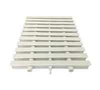 Grilles de Piscine, Couvercle de Grille d'évacuation de Piscine à emboîter, caniveaux d'évacuation à Clipser pour piscines Hors Sol et douches de Jardin, 30 x 100 cm, Lot de 15 grilles résis