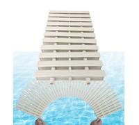 Grilles de Piscine, Grille de trop-Plein en ABS pour Piscine - Lot de 2 couvercles de bonde de Douche Blancs, Grille d'évacuation pour piscines Hors Sol, allées et balcons, 30 x 100 cm, solu
