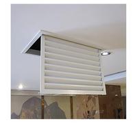 Grilles de plafond carrées pour ventilation d'air - Couvercle d'aération à persiennes facile à installer pour admission et échappement - Registre réglable pour une meilleure circulation de l'air