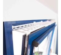 Grilles de protection pour fenêtres, extensible 75-125 × 16 cm blanc