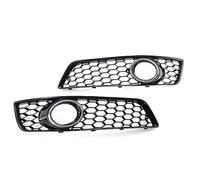 Grilles de radiateur avant A3 8P gauche + droite nid d'abeille maille Style voiture pour avant antibrouillard couverture nid d'abeille Grille Grill 2009-2013(Chrome Silver)