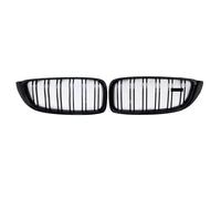 Grilles de radiateur pour Voitures BMW Série 4 F32 F33 F36 M3 M4 F80 F82 F83 2014-2020 calandre de Pare-Chocs Avant en Maille (Noir Brillant)