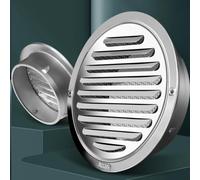 Grilles de Ventilation 70ｍｍ 100mm 160ｍｍ Grille de Ventilations Inox 304 Registres Grilles et Bouches D'aération Grille de Ventilation Ronde Pour Cuisine Salle de Bain(180mm)