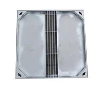 Grilles de vidange invisibles pour allées - Carrées en acier inoxydable - Couvercle de trou d'homme pour jardin, trottoir, allée, évacuation d'eau de pluie (70 x 70 x 5 cm)
