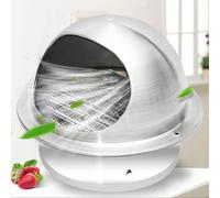 Grilles d'échappement rondes en acier inoxydable, extracteurs muraux, évents muraux extérieurs Aération(200mm)