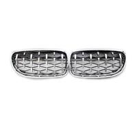 Grilles En Diamant Calandre De Voiture Pare-chocs Avant Calandre De Course Pour BMW Pour E90 E91 318i 320i 325i 328i 2009-2012 Calandre Avant Voiture(All Silver)
