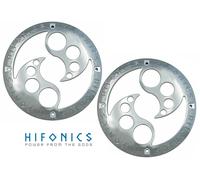 Grilles HIFONICS HFG5 aspect chrome 1 paire pour enceintes 13 cm (5,25")