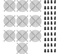 Grilles pour Ventilateur PC 120mm,Fan Grill Grille,Protection des Ventilateurs d'ordinateur,Grille de Ventilateur de Refroidissement,Kit de 10,Noir.