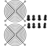 Grilles pour Ventilateur PC 120mm,Fan Grill Grille,Protection des Ventilateurs d'ordinateur,Grille de Ventilateur de Refroidissement,Kit de 2,Noir.