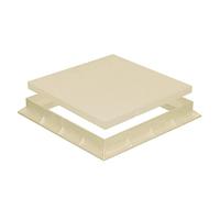 - Grilles, tampons et cadres PVC - Tampon de sol PVC léger avec cadre anti-choc 200x200mm - 11,00KN - Sable