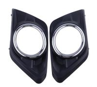 Grillette phare brouillard Compatible avec Nissan pour Rogue pour X-trail 2014 2015 2016 Cadre phare antibrouillard Couvercle lunette phare avant avec accessoires trou lampe