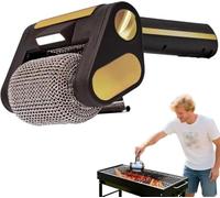 Grilleur électrique Nettoyeur à poils gratuits, explosions à rouleaux électriques en acier inoxydable, brosse à grill électrique sans fil amovible avec lumière LED pour grils extérieurs A