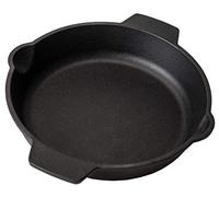 Grillfürst Poêle en fonte gril avec deux poignées Ø 25 cm - poêle en fonte massive à haut bord - poele fonte naturelle extrêmement résistante à la chaleur pour le gril à gaz, la cuisinière et le feu