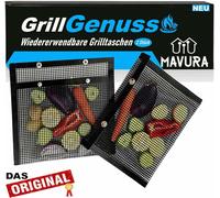 GrillGenuss Sac pour grillades BBQ Sac pour grillades Panier pour grillades Grille pour grillades résistante à la chaleur 2 pièces