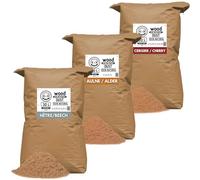 GRILLGOLD Sciure de Bois pour fumoir. Fumer Poisson, Viande, légumes. Sacs Papier 30L hêtre, aulne, Cerisier
