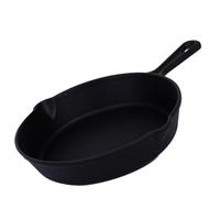 GrillGott Poêle en fonte, diamètre : 22 cm, avec 2 becs verseurs et poignée, anti-rayures, anti-adhésive, pour griller, rôtir, rôtir, résistant à la chaleur et conserve la chaleur