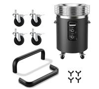 GRILLHOME Kit de poignées et roues pour brasero Ninja Fireside 360, accessoires de foyer avec roulettes de 7,6 cm, poignées ergonomiques, ensemble d'installation sans outil pour chauffage extérieur