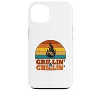 Grillin' and Chillin' | Retro BBQ Grill Master Coque pour iPhone 13
