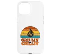 Grillin' and Chillin' | Retro BBQ Grill Master Coque pour iPhone 15