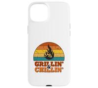 Grillin' and Chillin' | Retro BBQ Grill Master Coque pour iPhone 15 Plus
