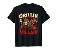 Grillin Like a Villain Barbecue Amusant Master Wolf Grilling T-Shirt