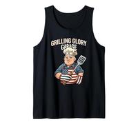 Grilling Glory Garage Patriotisme Amer Patriotic Débardeur