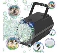 Grillix Machine automatique à bulles, jouet portable soufflant bulles, 10000+ bulles au détail pour fête de mariage en plein air, noir